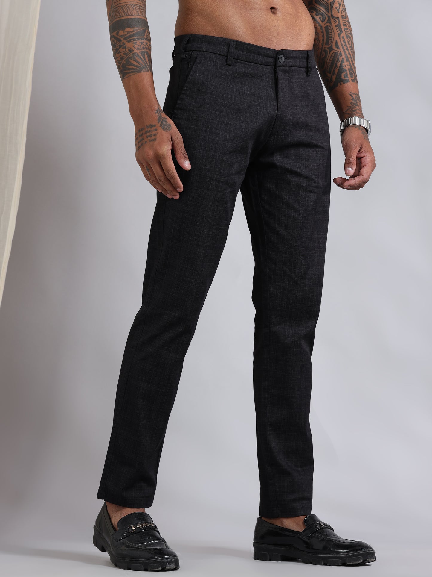 Designer Detailing Charcoal Trouser