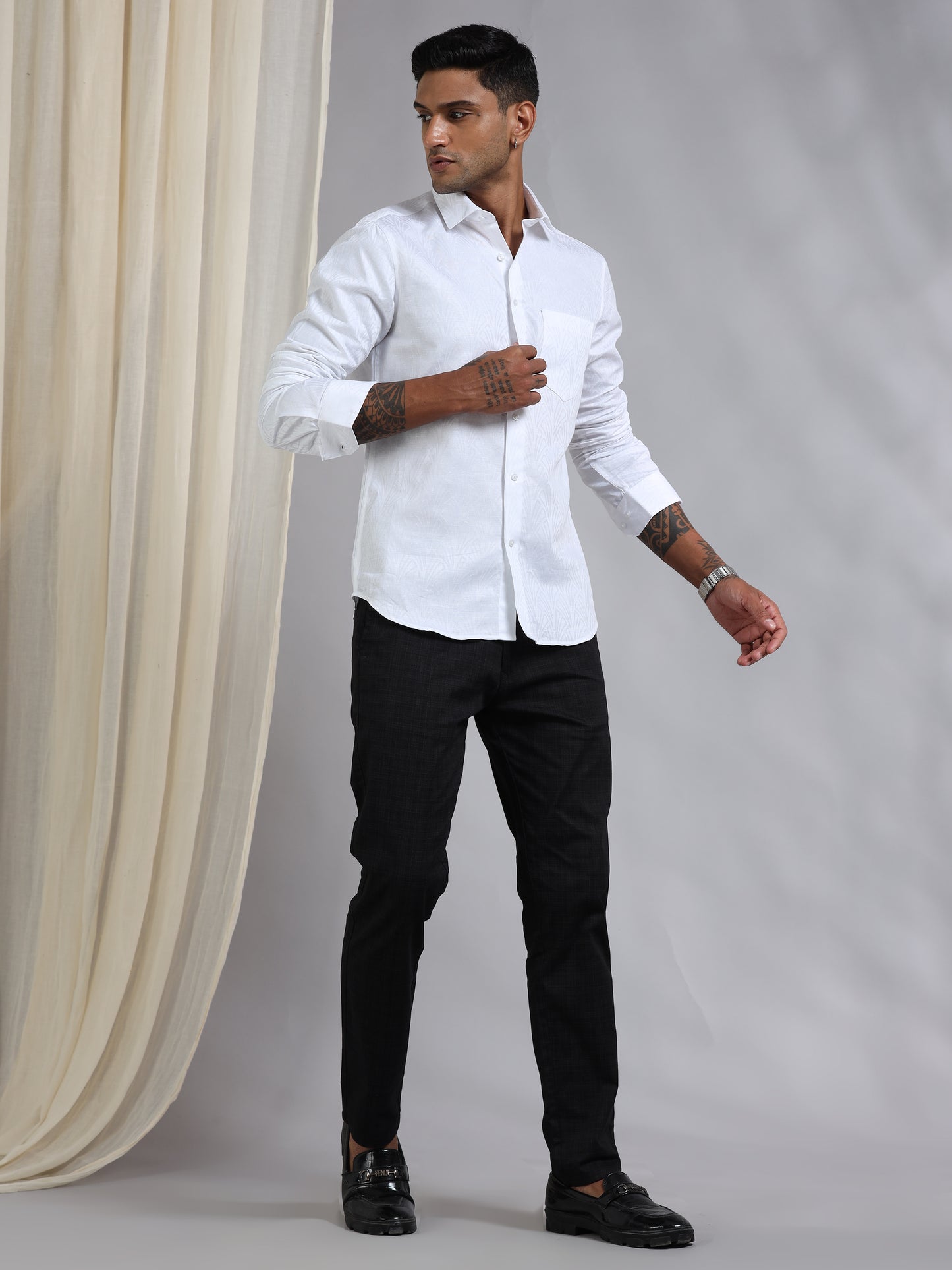 Designer Detailing Charcoal Trouser
