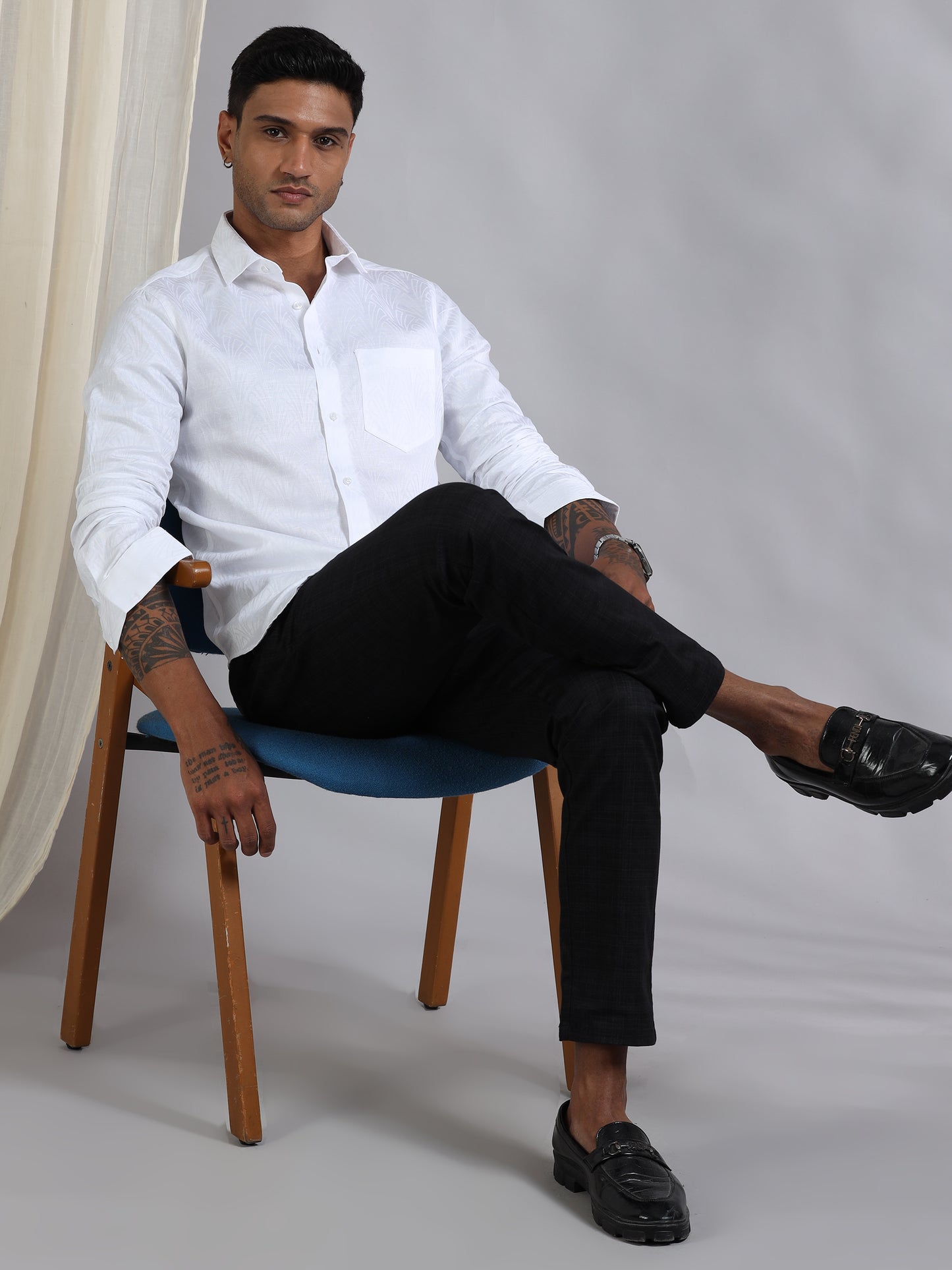Designer Detailing Charcoal Trouser