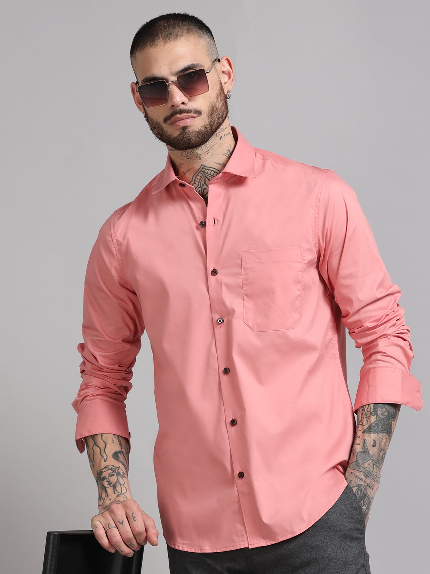 Breeze Pink Solid Shirt