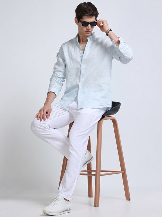Raw Linen Pants - Off White
