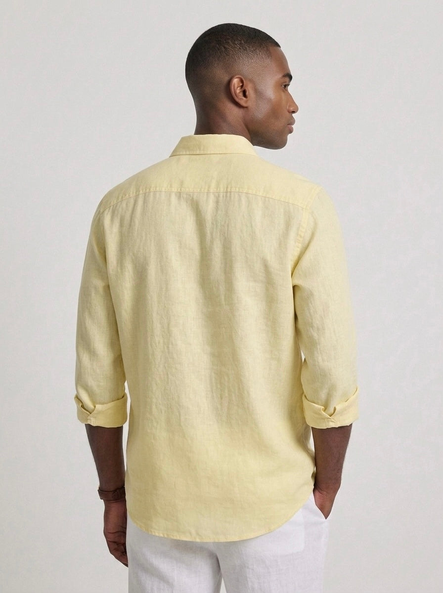 Pure Linen F/S - Lemon Yellow