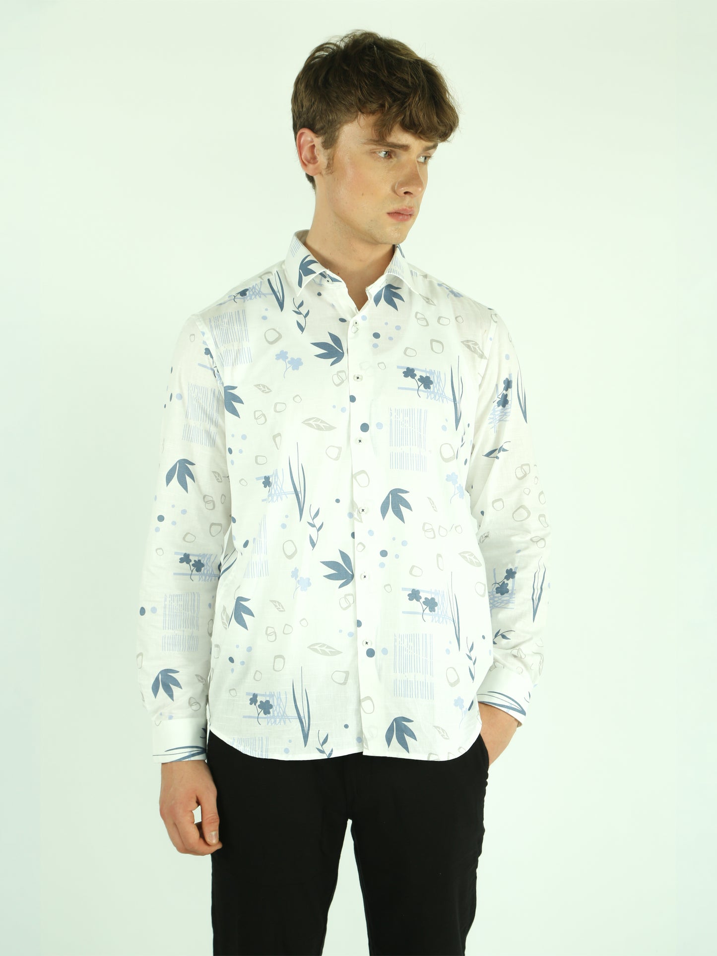 Regular Fit Printed Cotton Shirt