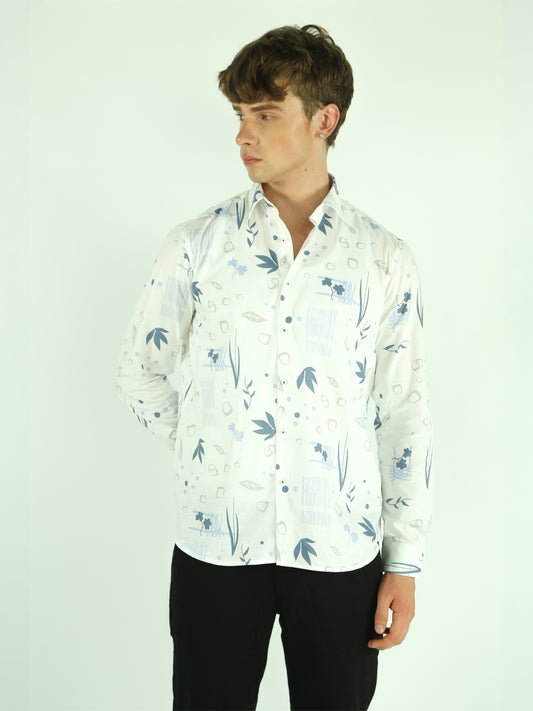 Regular Fit Printed Cotton Shirt
