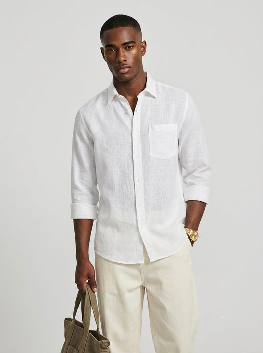 Pure Linen F/S - White