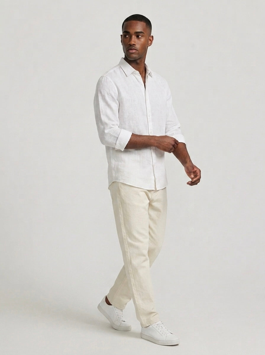 Pure Linen F/S - White